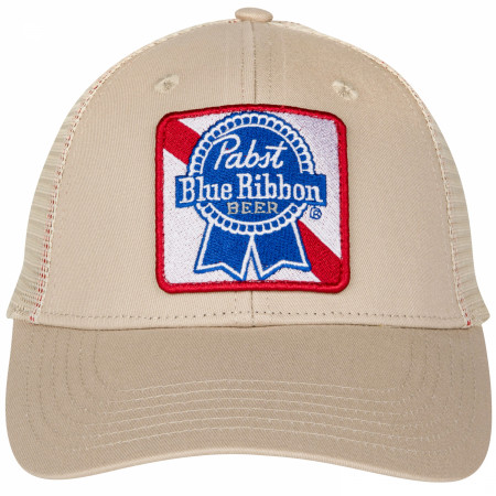 Pabst Blue Ribbon Square Logo Patch Adjustable Trucker Hat